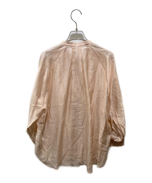 NOLLEY'S（ノーリーズ）NOLLEY'S (ノーリース) 袖口シャーリングブラウス ピンク サイズ:38の古着・服飾アイテム
