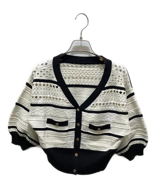Diagram（ダイアグラム）Diagram (ダイアグラム) メッシュニットカーディガン　0321153181 ホワイト サイズ:36の古着・服飾アイテム