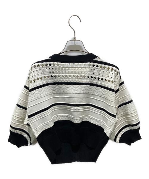 Diagram（ダイアグラム）Diagram (ダイアグラム) メッシュニットカーディガン　0321153181 ホワイト サイズ:36の古着・服飾アイテム