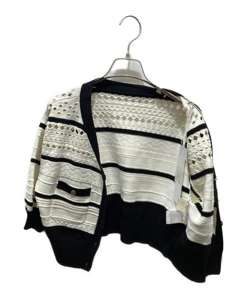 Diagram（ダイアグラム）Diagram (ダイアグラム) メッシュニットカーディガン　0321153181 ホワイト サイズ:36の古着・服飾アイテム