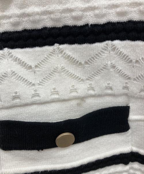 Diagram（ダイアグラム）Diagram (ダイアグラム) メッシュニットカーディガン　0321153181 ホワイト サイズ:36の古着・服飾アイテム