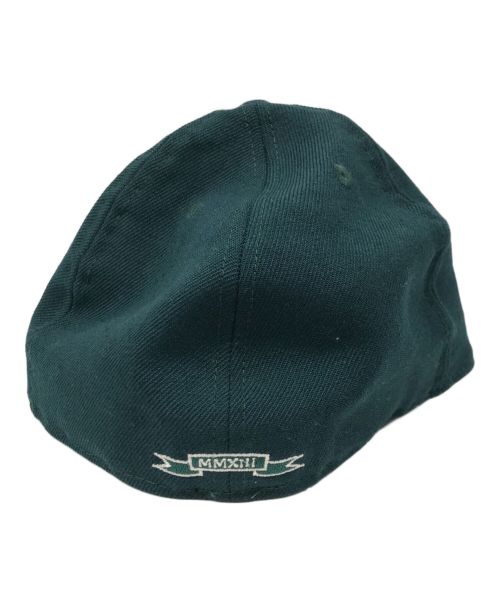 New Era（ニューエラ）New Era (ニューエラ) SUPREME (シュプリーム) Leather Visor CAP グリーンの古着・服飾アイテム