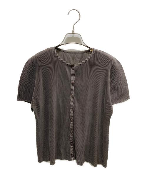 PLEATS PLEASE（プリーツプリーズ）PLEATS PLEASE (プリーツプリーズ) プリーツシャツ　PP31-FO411 ブラウン サイズ:3の古着・服飾アイテム
