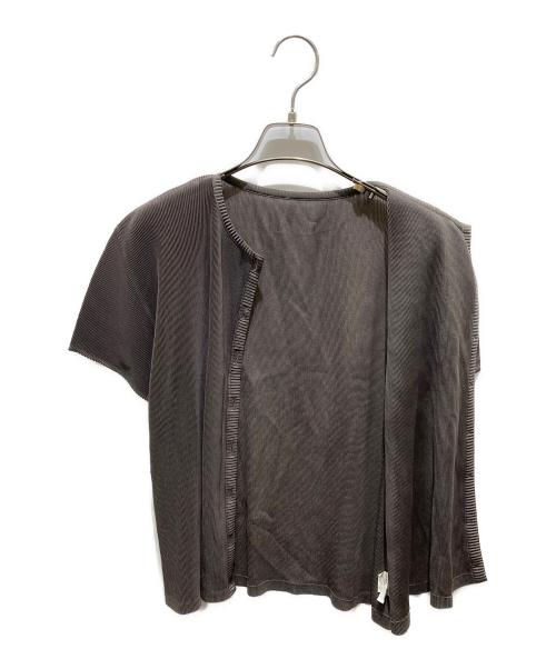 PLEATS PLEASE（プリーツプリーズ）PLEATS PLEASE (プリーツプリーズ) プリーツシャツ　PP31-FO411 ブラウン サイズ:3の古着・服飾アイテム