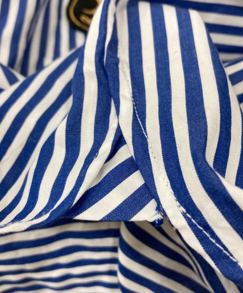 POLO RALPH LAUREN（ポロ・ラルフローレン）POLO RALPH LAUREN (ポロ・ラルフローレン) ストライプワッペンシャツ　WMPOSHTN6820149 ブルー サイズ:XLの古着・服飾アイテム