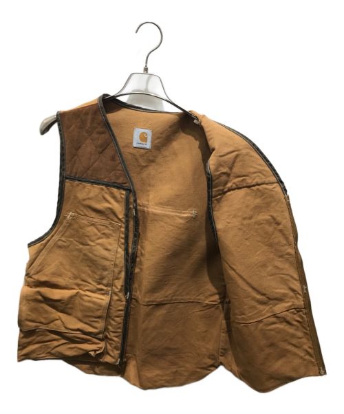 CarHartt（カーハート）CarHartt (カーハート) ダックハンティングベスト ブラウン サイズ:記載無しの為実寸参照の古着・服飾アイテム