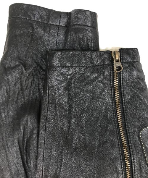 Ed Hardy（エド ハーディー）Ed Hardy (エド ハーディー) スタッズレザーライダースジャケット ブラック サイズ:2XLの古着・服飾アイテム