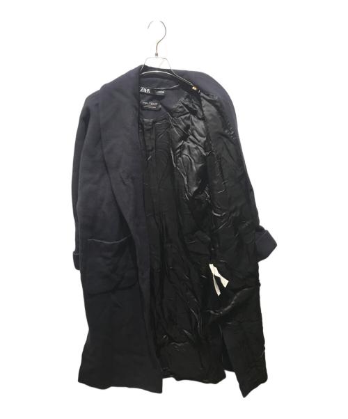 ZARA（ザラ）ZARA (ザラ) MANTECOコート ネイビー サイズ:XSの古着・服飾アイテム
