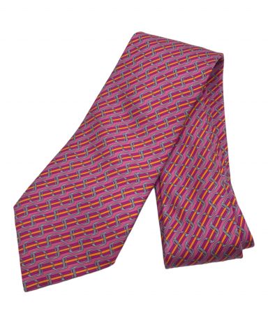 エルメス ネクタイ ビー玉柄 ピンク シルク タグ付 未使用品！(60045) 3006009114622048_01_0158w.jpeg