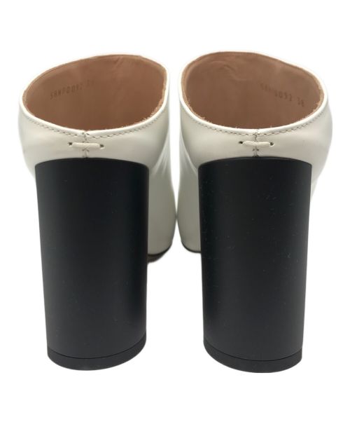 Maison Margiela（メゾンマルジェラ）Maison Margiela (メゾンマルジェラ) Leather Mules　58WP0092 ホワイト サイズ:38の古着・服飾アイテム