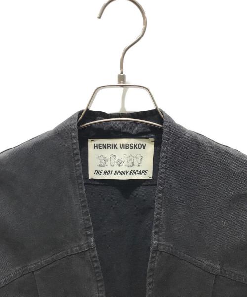 Henrik Vibskov（ヘンリック ヴィブスコフ）Henrik Vibskov (ヘンリック ヴィブスコフ) ノーカラーコート ブラック サイズ:XSの古着・服飾アイテム