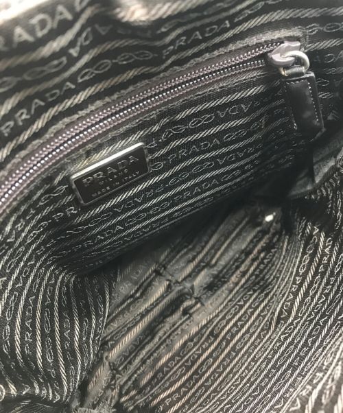 PRADA（プラダ）PRADA (プラダ) ウールショルダーバッグ　V316Y　103 グレーの古着・服飾アイテム