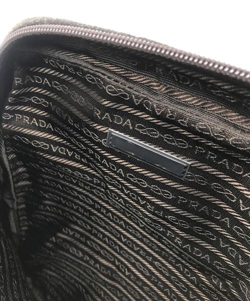 PRADA（プラダ）PRADA (プラダ) ウールショルダーバッグ　V316Y　103 グレーの古着・服飾アイテム