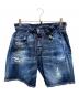 DSQUARED2（ディースクエアード）の古着「ペンキクラッシュ加工ハーフパンツ　S71MU0519 S30342 SKATER JEAN」｜インディゴ