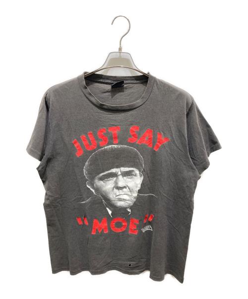 CHANGES（チェンジズ）CHANGES (チェンジズ) ムービーTシャツ　Just say MOE 80s ブラック サイズ:Lの古着・服飾アイテム