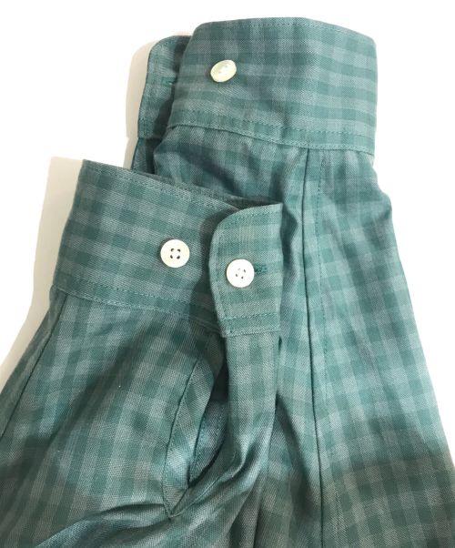 DAIWA PIER39（ダイワ ピア39）DAIWA PIER39 (ダイワ ピア39) TECH SPORTS OPEN COLLAR SHIRTS L/S MINI PLAIDS　BE-90024 グリーン サイズ:Lの古着・服飾アイテム