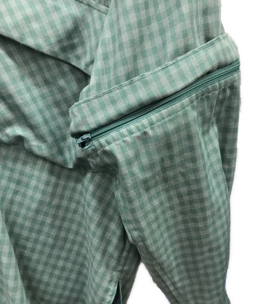 DAIWA PIER39（ダイワ ピア39）DAIWA PIER39 (ダイワ ピア39) TECH SPORTS OPEN COLLAR SHIRTS L/S MINI PLAIDS　BE-90024 グリーン サイズ:Lの古着・服飾アイテム