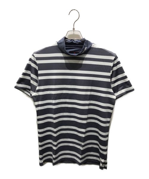 BRIEFING（ブリーフィング）BRIEFING (ブリーフィング) GOLF STRIPE HIGH NECK　BRG231M12 ネイビー サイズ:Mの古着・服飾アイテム