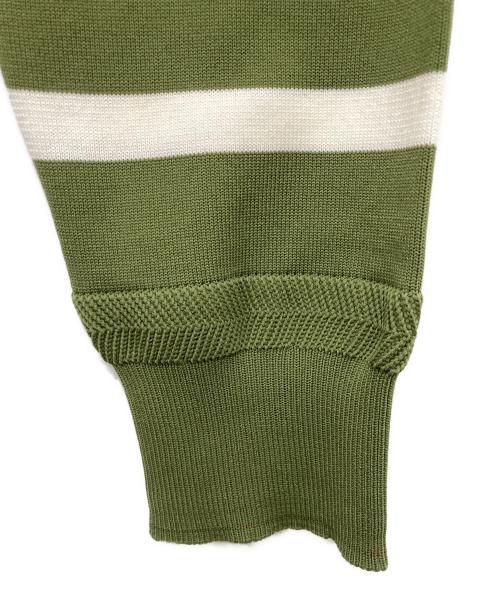 BRIEFING（ブリーフィング）BRIEFING (ブリーフィング) ボーダー柄クルーネックニット グリーン サイズ:Mの古着・服飾アイテム