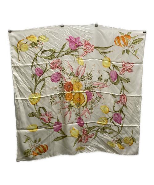 Salvatore Ferragamo（サルヴァトーレ フェラガモ）Salvatore Ferragamo (サルヴァトーレ フェラガモ) スカーフ ホワイトの古着・服飾アイテム