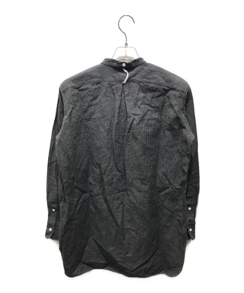 SUS-SOUS（シュス）SUS-SOUS (シュス) コットン リネン バンドカラー オフィサーシャツ グレー サイズ:XLの古着・服飾アイテム