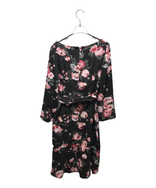Pinky & Dianne（ピンキーアンドダイアン）Pinky & Dianne (ピンキーアンドダイアン) ローズフラワープリントバックマーメイドワンピース ブラック サイズ:38の古着・服飾アイテム