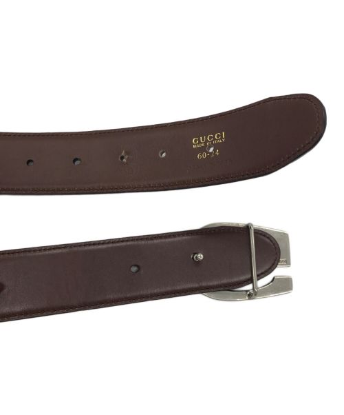 GUCCI（グッチ）GUCCI (グッチ) Gバックルリバーシブルベルト　036-519-0956 ブラックの古着・服飾アイテム