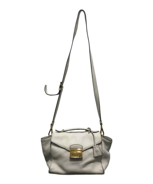 PRADA（プラダ）PRADA (プラダ) ペオニア ハンド 2wayショルダーバッグ　BT0962 ホワイトの古着・服飾アイテム