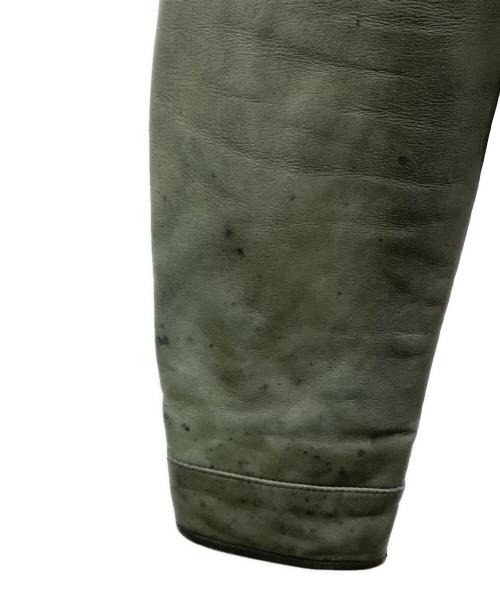 POLO JEANS CO.（ポロジーンズカンパニー）POLO JEANS CO. (ポロジーンズカンパニー) レザージャケット グリーン サイズ:Mの古着・服飾アイテム