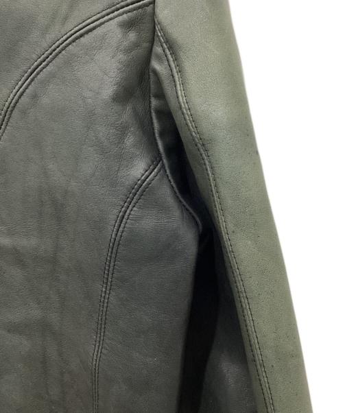 POLO JEANS CO.（ポロジーンズカンパニー）POLO JEANS CO. (ポロジーンズカンパニー) レザージャケット グリーン サイズ:Mの古着・服飾アイテム