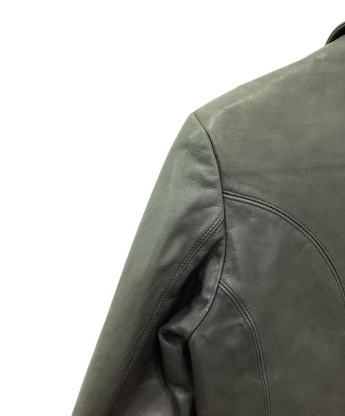 POLO JEANS CO.（ポロジーンズカンパニー）POLO JEANS CO. (ポロジーンズカンパニー) レザージャケット グリーン サイズ:Mの古着・服飾アイテム