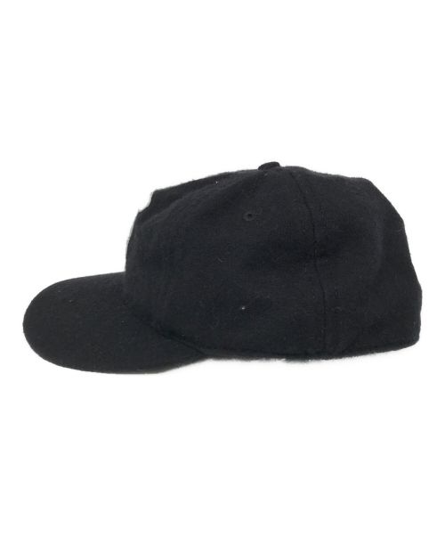 SUPREME（シュプリーム）SUPREME (シュプリーム) EBBETS FIELD FLANNELS (エベッツフィールドフランネルズ) WOOL S Logo 6Panel Cap ブラックの古着・服飾アイテム