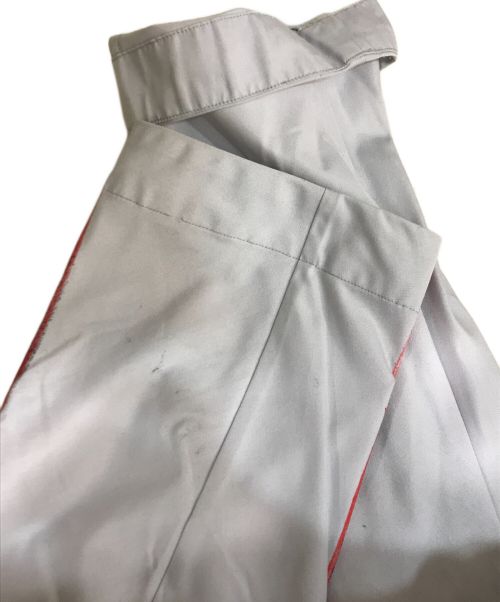 SHINYA KOZUKA（シンヤコズカ）SHINYA KOZUKA (シンヤコズカ) ペイント加工ビッグシャツ レッド×グレー サイズ:記載無しの為実寸参照の古着・服飾アイテム