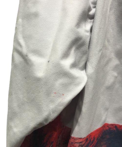 SHINYA KOZUKA（シンヤコズカ）SHINYA KOZUKA (シンヤコズカ) ペイント加工ビッグシャツ レッド×グレー サイズ:記載無しの為実寸参照の古着・服飾アイテム