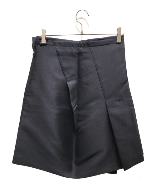 JIL SANDER（ジルサンダー）JIL SANDER (ジルサンダー) シルク混デザインスカート ネイビー サイズ:Sの古着・服飾アイテム