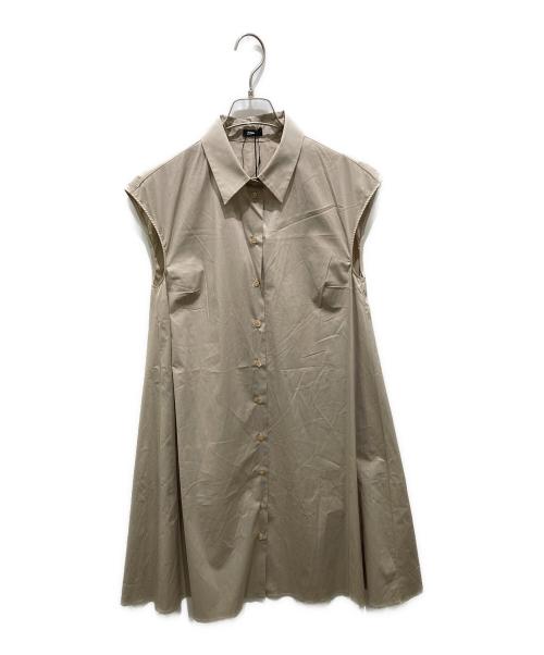 JIL SANDER NAVY（ジルサンダー ネイビー）JIL SANDER NAVY (ジルサンダー ネイビー) シャツワンピース　JDC458A ベージュ サイズ:38の古着・服飾アイテム