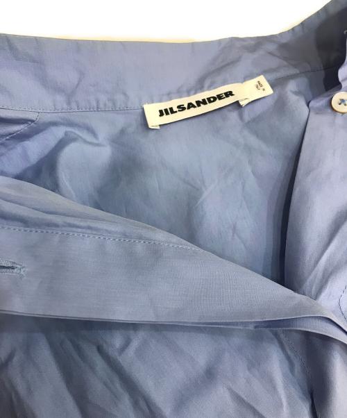 JIL SANDER（ジルサンダー）JIL SANDER (ジルサンダー) ノースリーブギャザーワンピース ブルー サイズ:38の古着・服飾アイテム