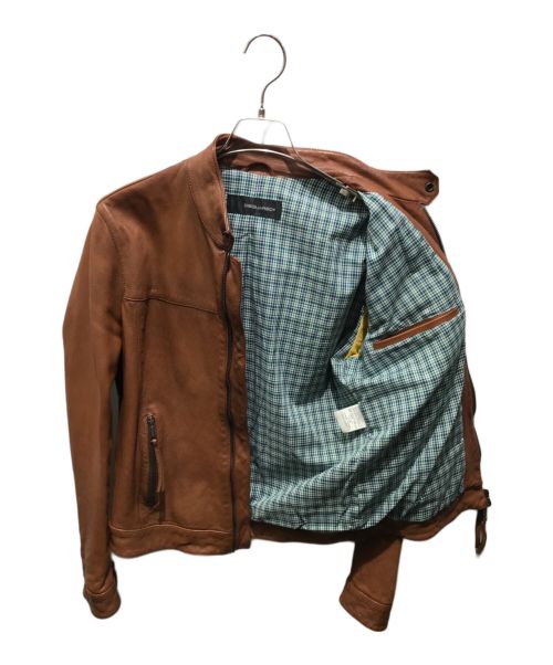 DSQUARED2（ディースクエアード）DSQUARED2 (ディースクエアード) レザージャケット　ここのえタグ ブラウン サイズ:42の古着・服飾アイテム