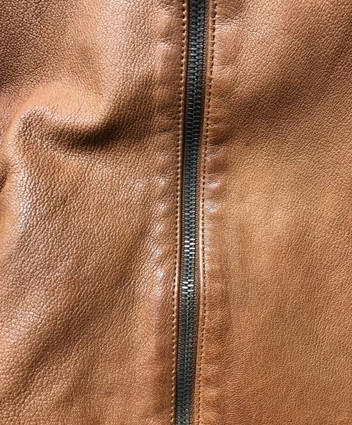 DSQUARED2（ディースクエアード）DSQUARED2 (ディースクエアード) レザージャケット　ここのえタグ ブラウン サイズ:42の古着・服飾アイテム
