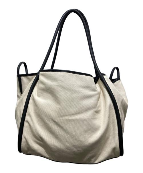 Calvin Klein（カルバンクライン）Calvin Klein (カルバンクライン) リゾート キャンバス トートバッグ アイボリーの古着・服飾アイテム