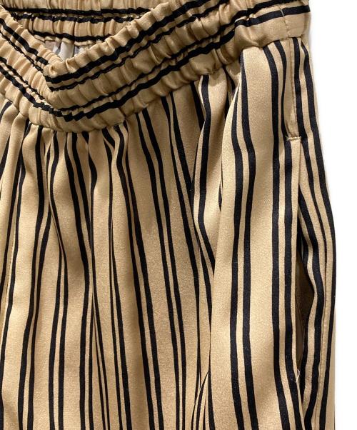 AP STUDIO（エーピーストゥディオ）AP STUDIO (エーピーストゥディオ) stripe straight PT ベージュ×ブラック サイズ:Mの古着・服飾アイテム