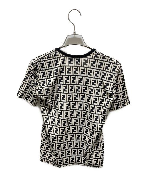 FENDI JEANS（フェンディ ジーンズ）FENDI JEANS (フェンディ ジーンズ) ズッカ柄カットソー　代理店表記無し ホワイト サイズ:38の古着・服飾アイテム