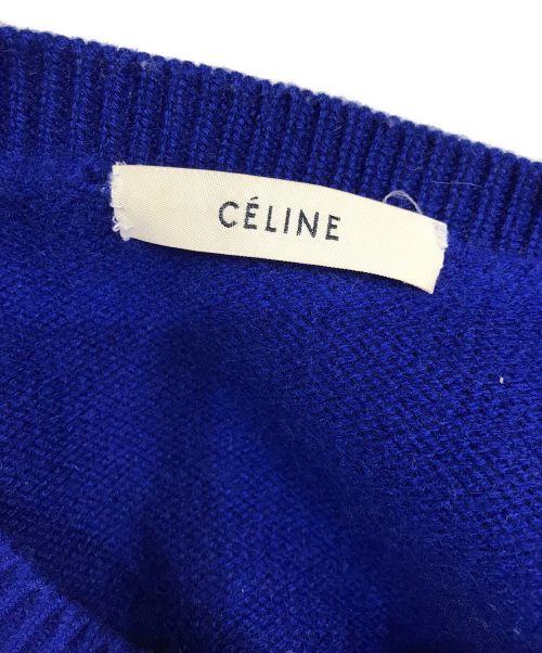 CELINE（セリーヌ）CELINE (セリーヌ) カシミヤニット　3R67/3265　 フィービー期 ブルー サイズ:Sの古着・服飾アイテム