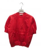 CELINEセリーヌ）の古着「シルク混半袖ニット　3P76/3923」｜レッド