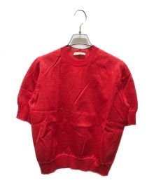 CELINE（セリーヌ）の古着「シルク混半袖ニット　3P76/3923」｜レッド