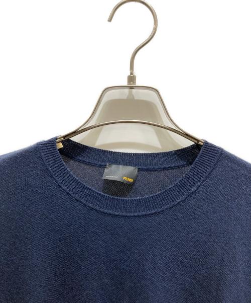 FENDI（フェンディ）FENDI (フェンディ) 半袖ニット ネイビー サイズ:40の古着・服飾アイテム