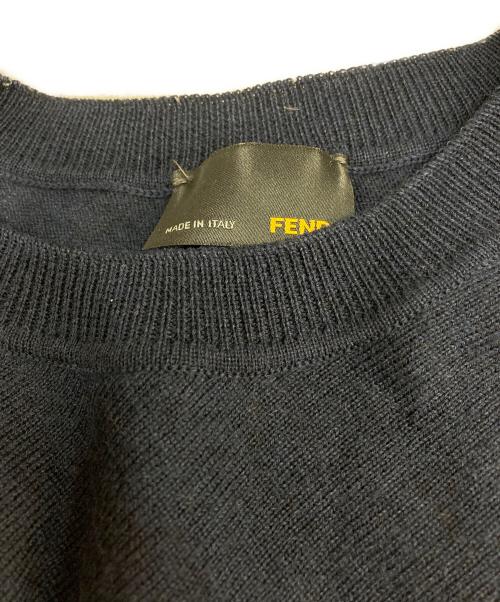 FENDI（フェンディ）FENDI (フェンディ) 半袖ニット ネイビー サイズ:40の古着・服飾アイテム