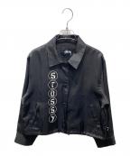 stussyステューシー）の古着「コーチジャケット」｜ブラック