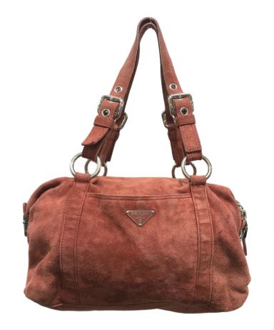 中古・古着通販】PRADA (プラダ) スウェードミニボストンバッグ BR2630