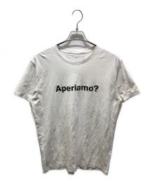 1piu1uguale3×FIXER（ウノピュウノウグァーレトレ×フィクサー）の古着「PRINT T-SHIRT PREMIUM SMOOTH Aperiamo　MRT322」｜ホワイト